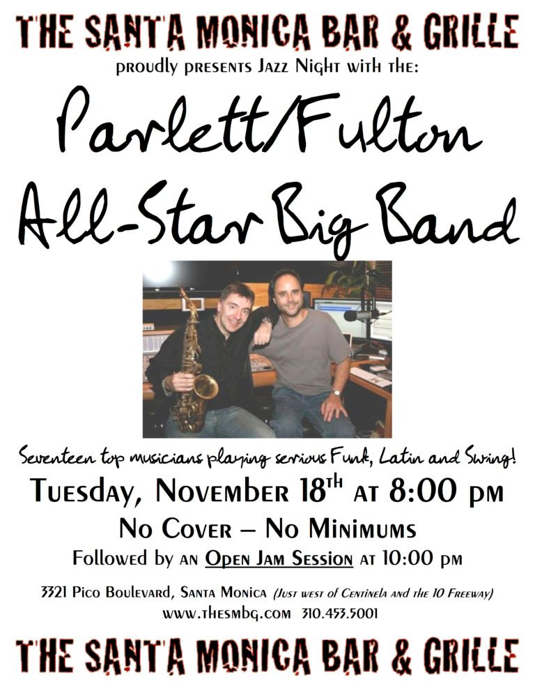 Parlett/Fulton All-Star Big Band rave review