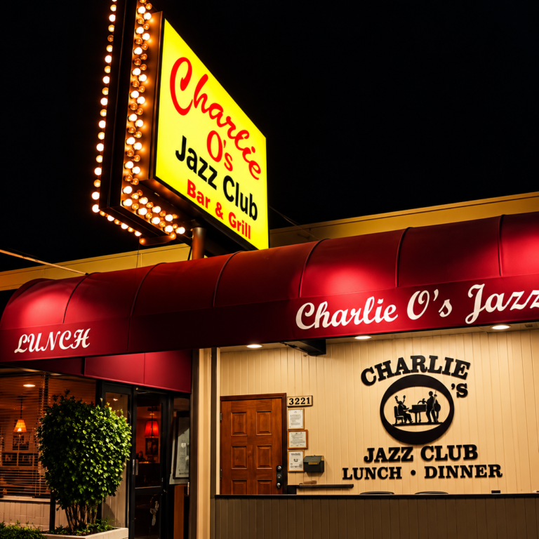 Charlie O’s Jazz Club at Night