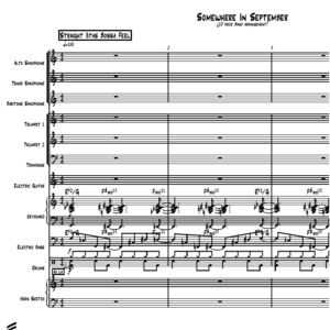 Somewhere in September little big band (6 horns) arrangement by Bill Fulton