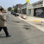 Bill Fulton crossing Vine Street in Los Angeles