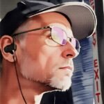 Bill Fulton on the train composing