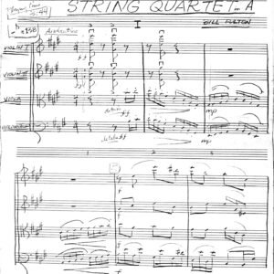 String Quartet in A Major 1st Movement by Bill Fulton
