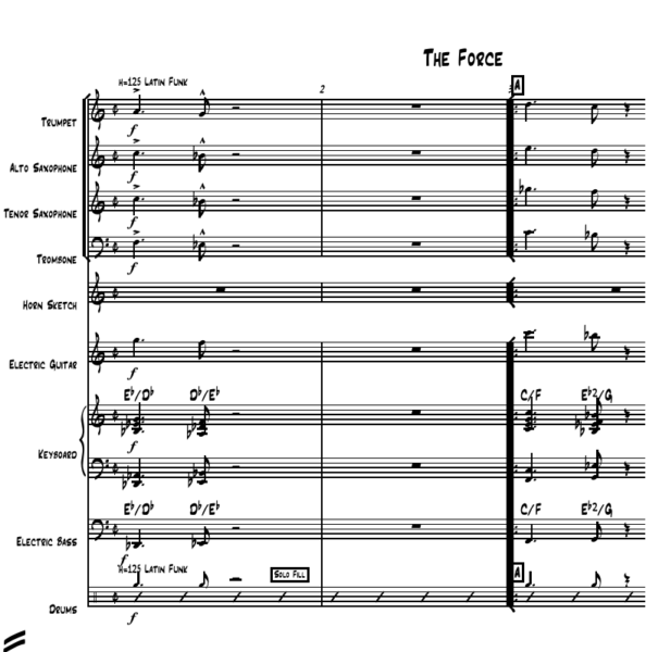 Force (The) little big band arrangement by Bill Fulton