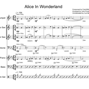 Alice In Wonderland little big band arrangement by Curt Berg