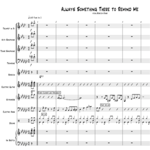 Always Something There To Remind Me little big band with vocal arrangement by Bill Fulton
