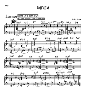 Anthem by Bill Fulton for jazz combo