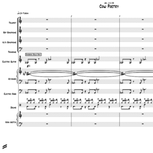 Cow Poetry little big band arrangement by Bill Fulton