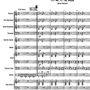Fly Me To The Moon little big band with male vocal arrangement by Bill Fulton