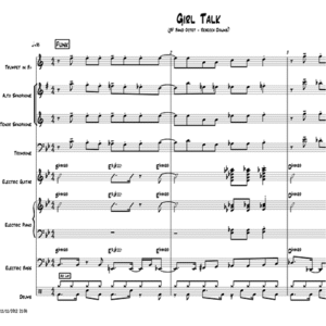 Girl Talk little big band with vocal arrangement by Bill Fulton