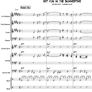Hot Fun In The Summertime little big band with vocal arrangement by Bill Fulton