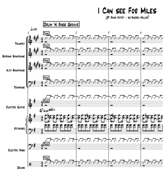 I Can See for Miles little big band with vocal arrangement by Bill Fulton