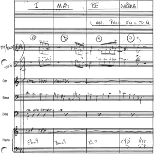 I May Be Wrong little big band arrangement by Bill Fulton