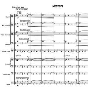 Meteors little big band arrangement by Bill Fulton