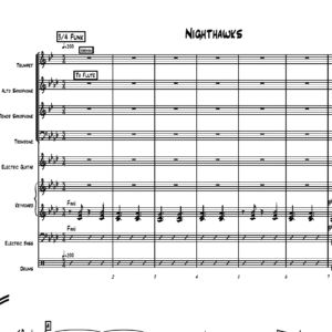 Nighthawks little big band arrangement by Bill Fulton