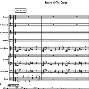 Sleeps with the Dishes little big band arrangement by Bill Fulton