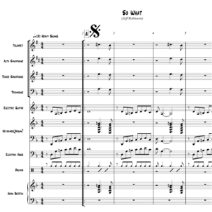 So What little big band arrangement by Bill Fulton