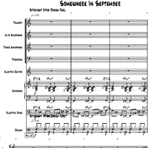 Somewhere in September little big band arrangement by Bill Fulton