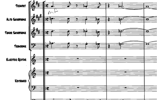 Straight from the Heart little big band arrangement by Bill Fulton