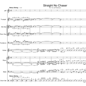 Straight No Chaser little big band arrangement by Bill Fulton