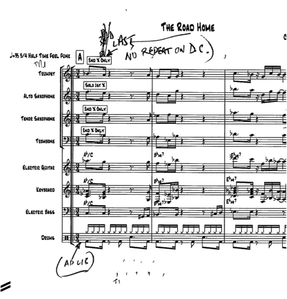 Road Home, The  (by Adam Cohen) – little big band arrangement by Bill Fulton