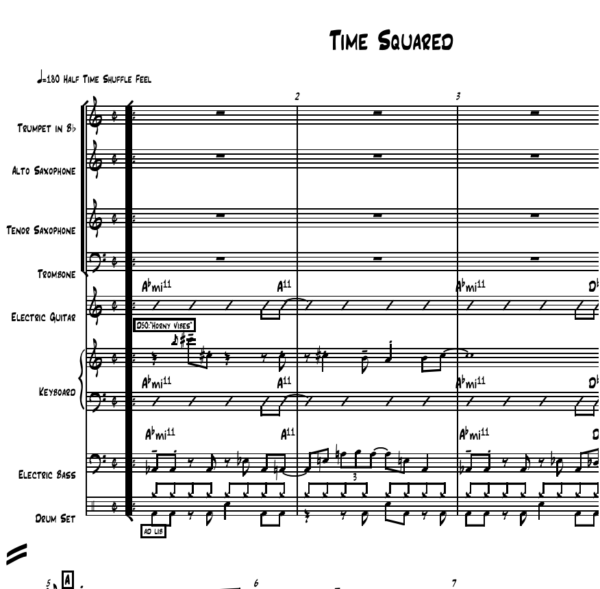 Time Squared little big band arrangement by Bill Fulton