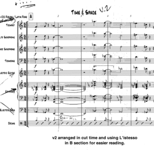 Time and Space little big band arrangement by Bill Fulton