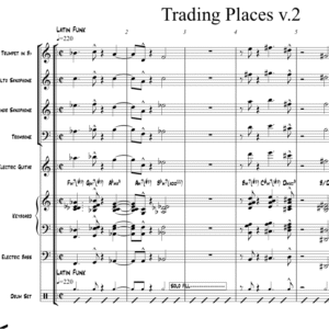 Trading Places little big band arrangement by Bill Fulton