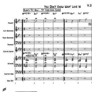 You Don't Know What Love Is little big band arrangement by Bill Fulton