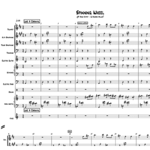 Spinning Wheel little big band with vocal arrangement by Bill Fulton